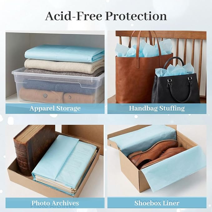 Shindel 330 Sheets Blue Tissue Paper, 14x10 Inch Gift Wrapping Tissue Paper - Image 7