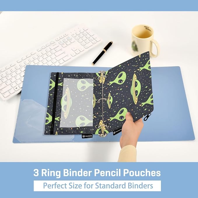 Green Aliens Space Pencil Pouch - Image 4