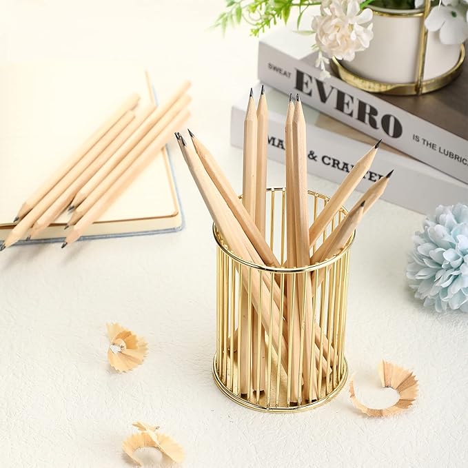 Fumete 100 Pieces Wooden Hexagonal HB Pencils Bulk Without Erasers - Image 4