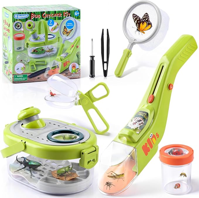 Bug Catcher Kit for Kids with Light and Insect Habitat by WeeHomm