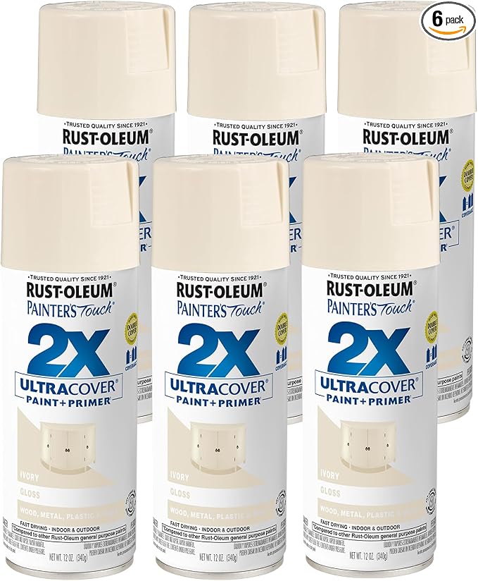 Rust-Oleum 334035-6PK Painter's Touch 2X Ultra Cover Spray Paint, 12 oz by Rust-Oleum