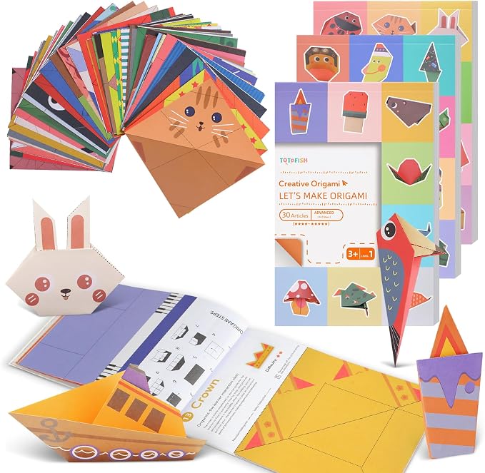 Origami Paper for Kids Ages 5-8, Double Sided Origami Kit 90 Patterns, Easy by Unknown