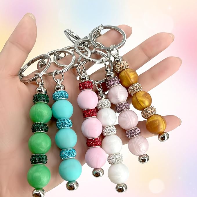 84Pcs Beadable Keychain Set, DIY Making Kit - Image 4