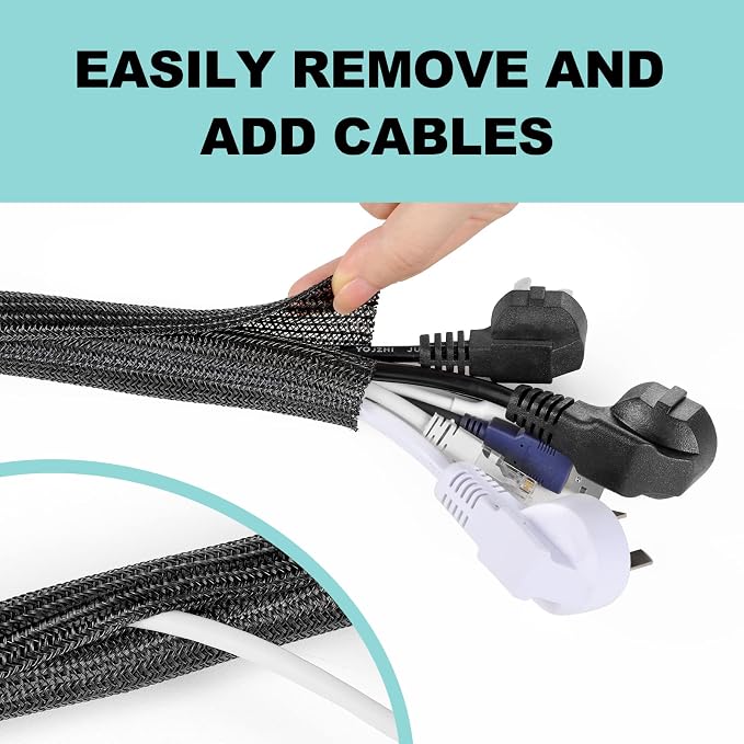 AGPTEK Cable Sleeve, 20ft - Image 3