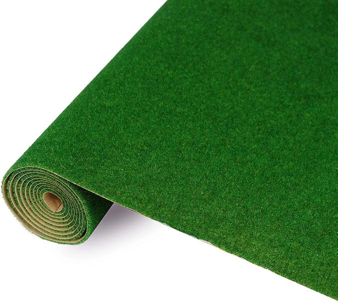 CP122 Artificial Model Grass Mat Trains Dark Green 40x100cm or 15.7‘’ x 39'' by Evemodel