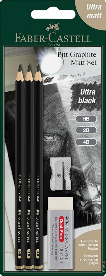 Faber-Castell 3 Count Pitt Graphite Matte Tin by Faber-Castell