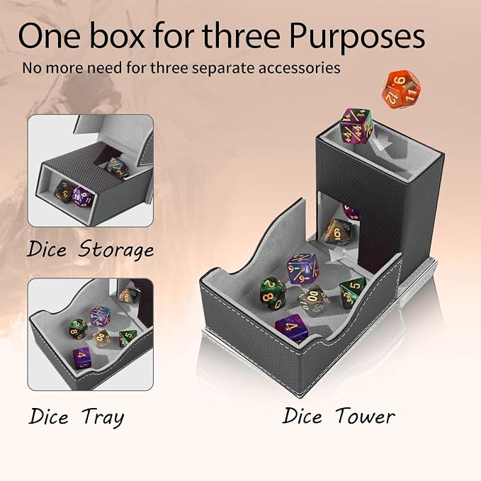 Dice Tower and Tray, Foldable Portable Dice Rolling Tower, Dice Roller Accessory - Image 2