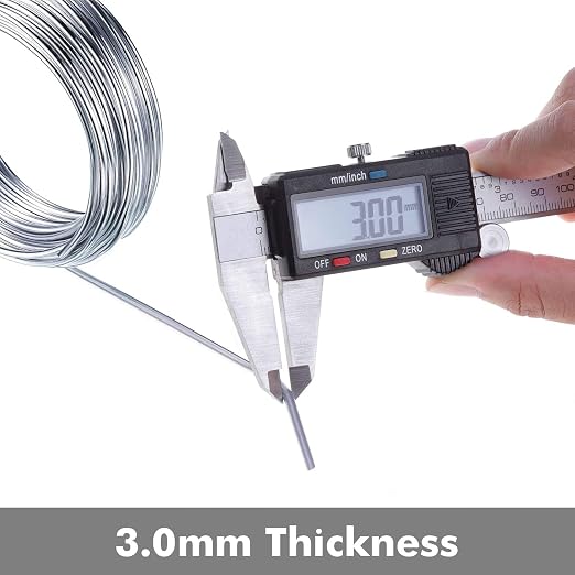 Aluminum Wire, Anezus 9 Gauge Bendable Metal Armature Aluminum Craft Wire - Image 3