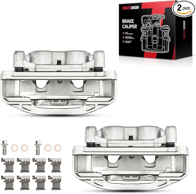 Torchbeam Front Brake Calipers Set for Chevrolet Silverado 2500 HD 2011-2019, GMC Sierra 2500 HD 2011-2019, Chevrolet Silverado 3500 HD, Front Left and Front Right Calipers Replace # 18B5302+18B5303