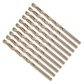Drill Bit, #21 Cutting Diameter, 4341 HSS Gold Finish 135° Cutting Angle Number Jobber Bits - (Applications: for Drilling Soft Metal Plastic Wood), 10-Pieces