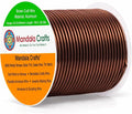 Mandala Crafts 22 Gauge Brown Anodized Aluminum Craft Wire, 100 FT | Colored by MandalaCrafts
