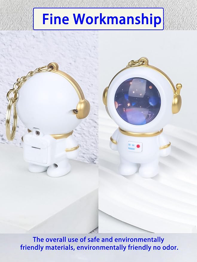 Illuminated astronaut key chain, Space Galaxy Planet, bag and wallet accessories - Image 6