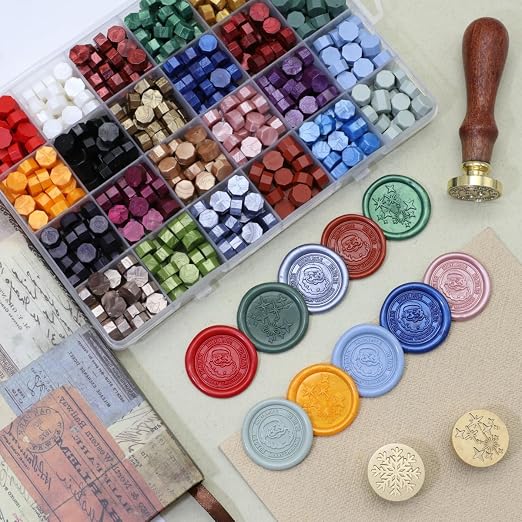 1200pcs Wax Seal Beads, 48 Assorted Color Sealing Wax Beads Ideal - Image 5