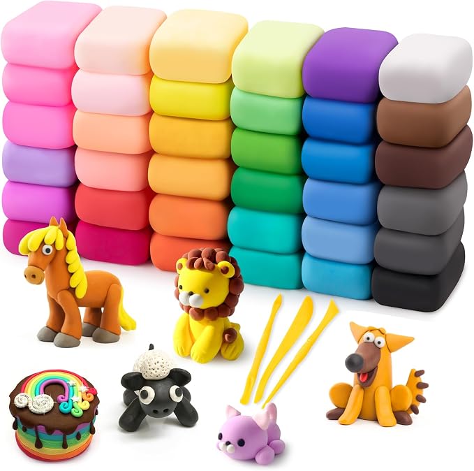 Air Dry Clay 36 Colors, Modeling Clay by Exptolii