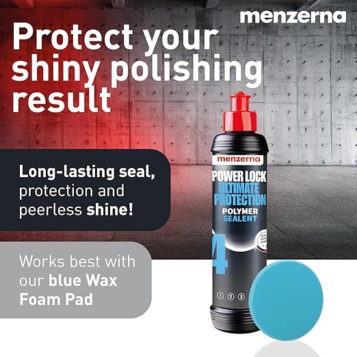 menzerna 3in1 Polishing Set – One-Step Polish + Drill Machine Adapter + Medium Cut Pad | Polish Your Car with a Cordless Drill