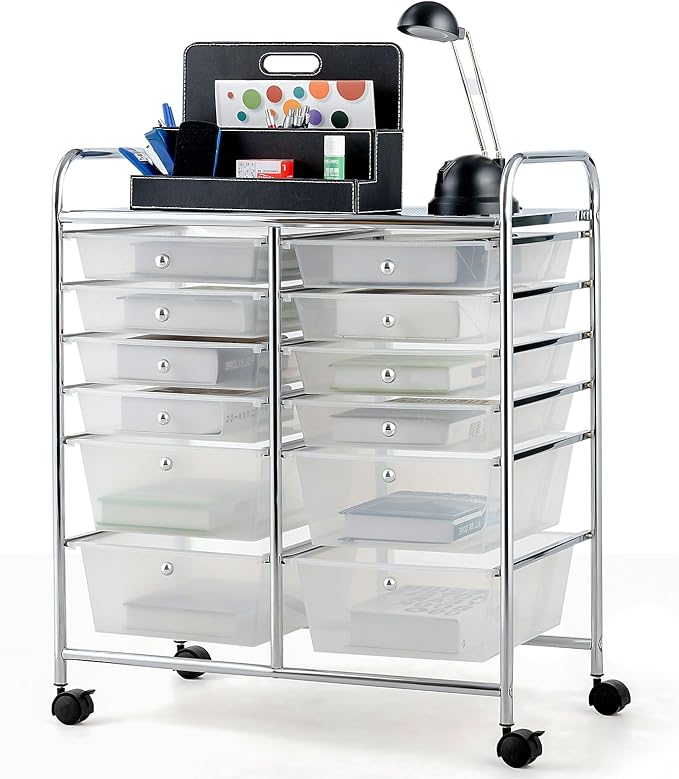 BECOMFORT 12-Drawer Rolling Cart by BECOMFORT