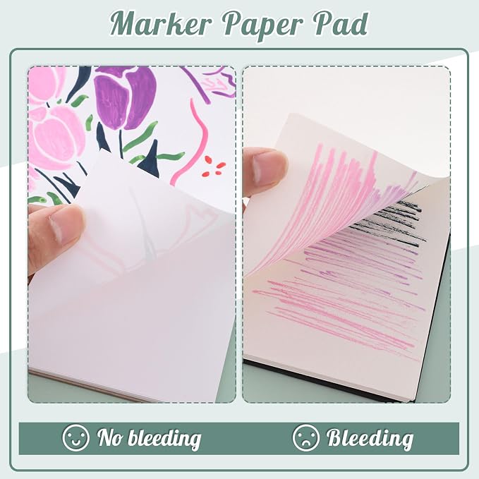 50 Sheets Marker Paper Pad, 11×14 Inch Bleedproof Art Sketch Pad, 73lb/120gsm - Image 4