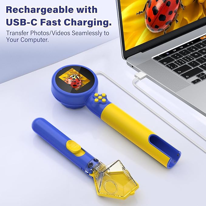Microscope for Kids with Bug Catcher, 1080P HD Digital Handheld Portable Kids - Image 3