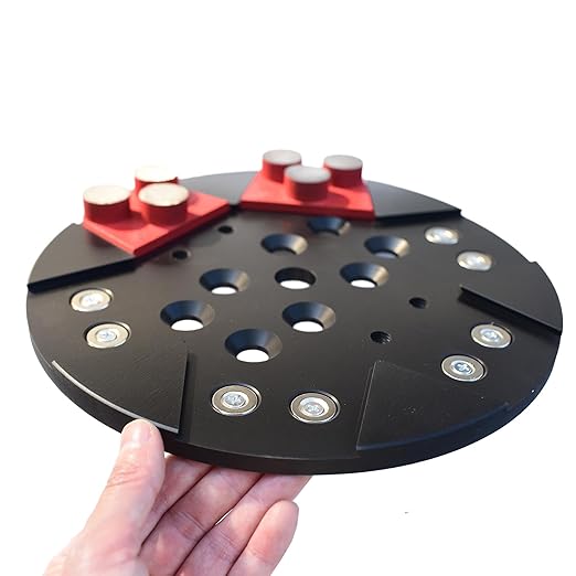 Lavina Grinding Disc Universal 10" Magnetic Adapter Plate, 10 Inch Universal Magnetic Tooling Holder Plate for Edco MK Husky Blastrac Virginia Abrasive Grinder
