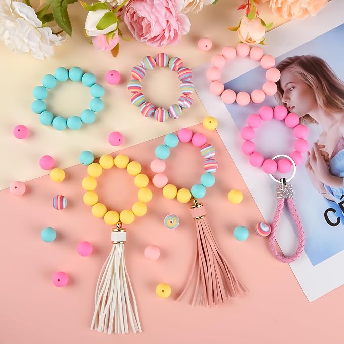 ASTARON 100 Pcs 15mm Silicone Beads - Image 5