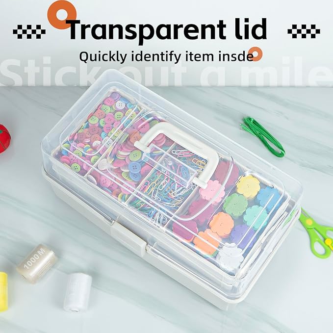 TERGOO 14in 3-Layer Multipurpose Craft Organizers and Storage - Image 5