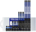 Phillips Impact Driver Bits, #1 Phillips Head Magnetic Screwdriver Bits Set, 1"-6“ S2 Alloy Steel Impact Bits, 1/4" Hex Shank Screwdriver Drill Bit, CNC Machined ph1 Impact Drill Bits,16 Pack
