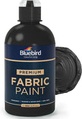BLUEBIRD Fabric Paint, Lamp Black, 16.9 Fl Oz, Permanent Fabric Paints by BluebirdArts