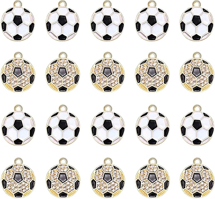 20PCS Sports Charms Enamel Basketball Baseball Pendant Charms - Image 6