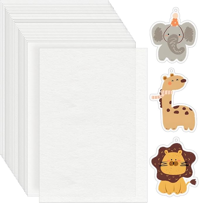 WISYOK 30pcs Shrinky Film, Shrink Plastic Sheets by WISYOK