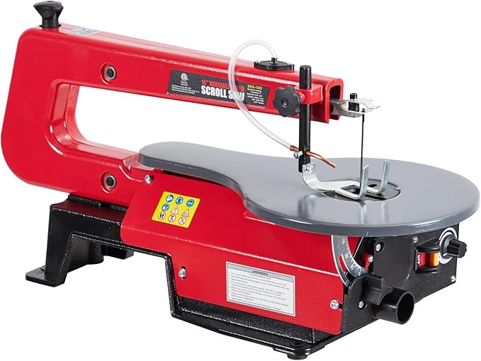 16-Inch Scroll Saw with Tilting Table – Adjustable Speed for Wood, Acrylic, and Crafts
