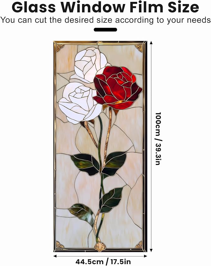 Stained Glass Window Privacy Film Static Cling - Image 2