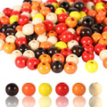 240pcs 16mm Wooden Beads Fall Wood Beads 6 Colors Hole:6mm Round Spacer Beads by Dabaiitechann