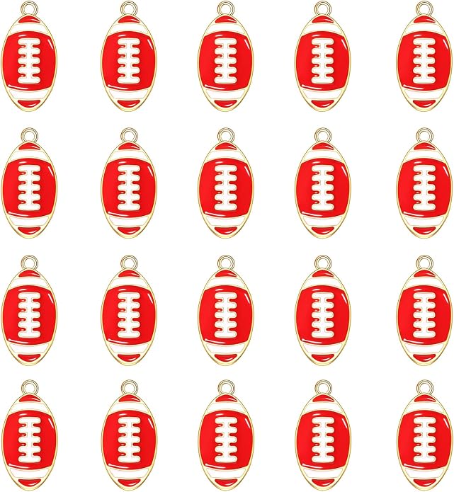 20PCS Sports Charms Enamel Basketball Baseball Pendant Charms - Image 6