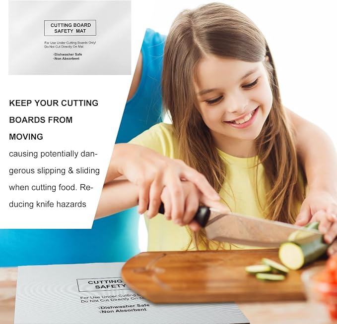 Haull 6 Pcs Non slip Cutting Board Mats Non Absorbent Safety Mat - Image 6