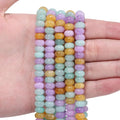 Songxi 5x8mm Natural Tang Sancai Jade Stone Rondelle Beads, Gemstone by SongXi