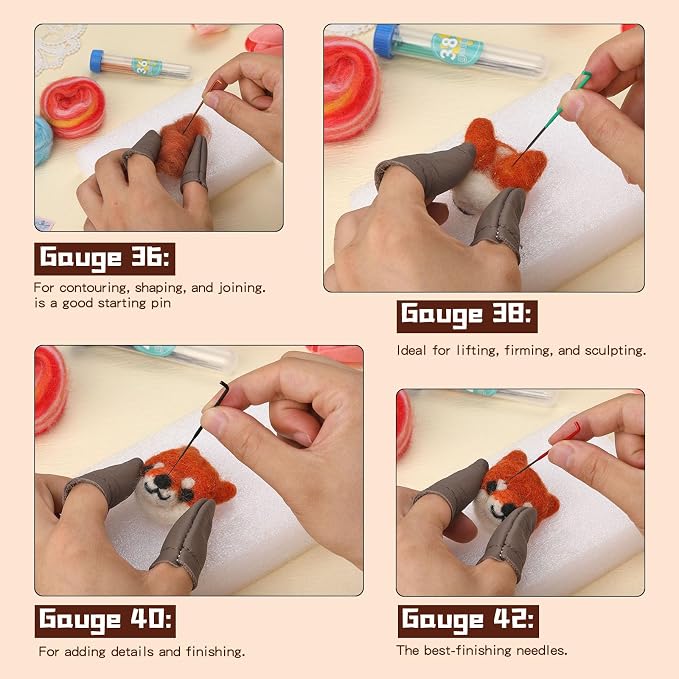 Yizzvb 45 Pcs Needle Felting Tools, 4 Size 40 Pcs Colorful Wool Felting Needles - Image 5