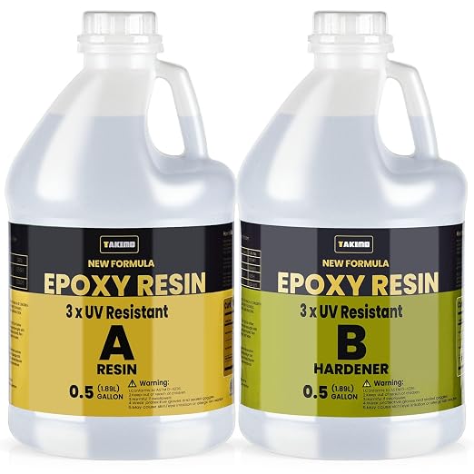 TAKIMO 1 Gallon 3× UV Resistant Epoxy Resin Kit by TAKIMO