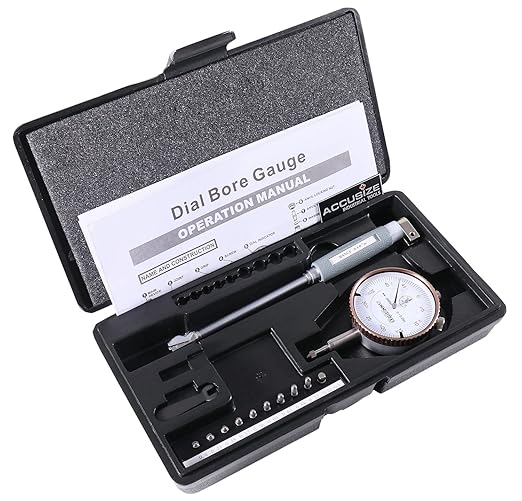 Accusize Industrial Tools 0.4-0.7'' by 0.0005'' Dial Bore Gage, Stem Length 4'', Ee20-5007