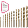 Metric 13Pcs M35 Cobalt Drill Bit Set, 1.5mm-6.5mm HSS Cobalt Jobber Drill Bits, for Hardened Metals, Stainless Steel, Cast Iron and Wooden Plastics, with Plastic Index Storage Box
