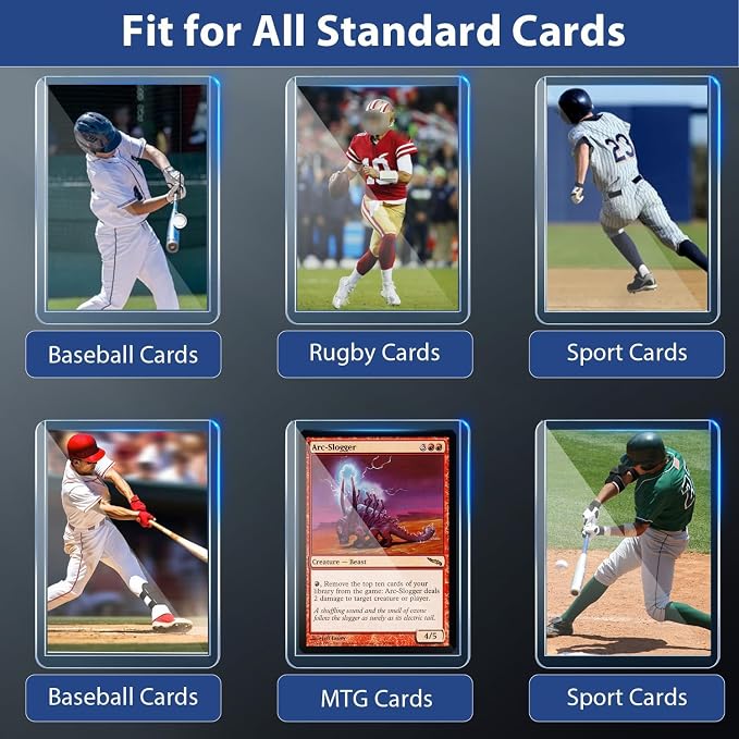 400 Hard Plastic Card Sleeves, Premium Baseball Card Protectors, Sports Game - Image 5