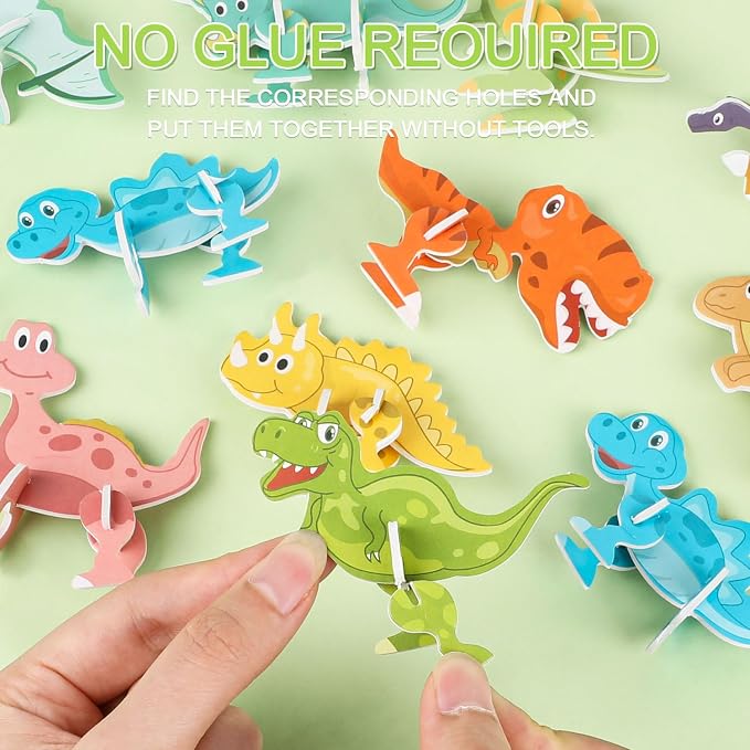 LOMIMOS Educational 3D Cartoon Puzzle, 3D Jigsaw Cartoon Model Creative Learning - Image 5
