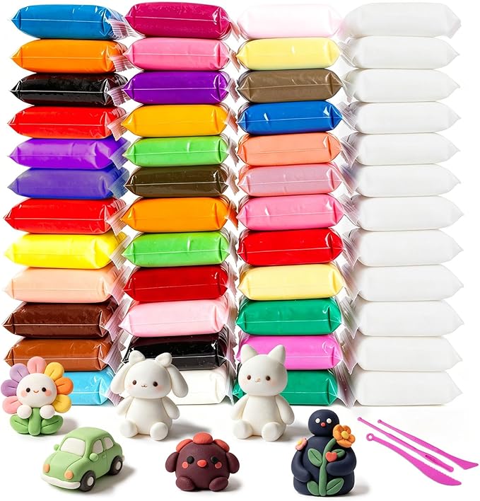 48 Air Dry Clay-36 Colors Modeling Clay by Cocurb