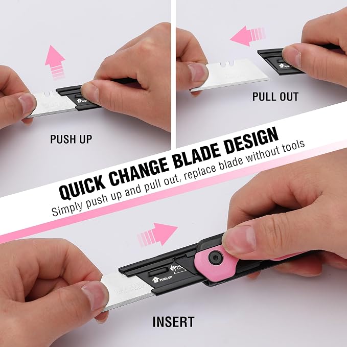 WORKPRO 2-in-1 Folding Knife/Utility Knife, Quick-Change Box Cutter - Image 6