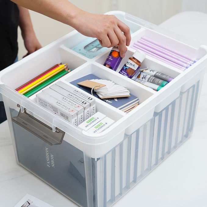 Citylife 17QT Clear Craft Organizers and Storage Box - Image 4