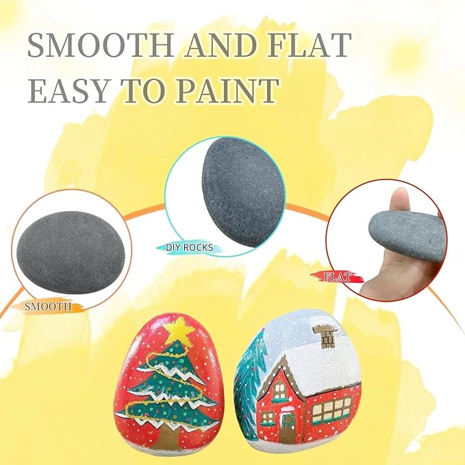 CYLHCM 120 PCS Rocks for Painting, Medium/Small/Tiny Rocks for Painting - Image 4