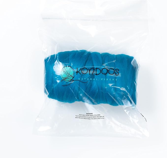 Kondoos Colored Natural Wool roving, 1 lb. Best Wool - Image 3
