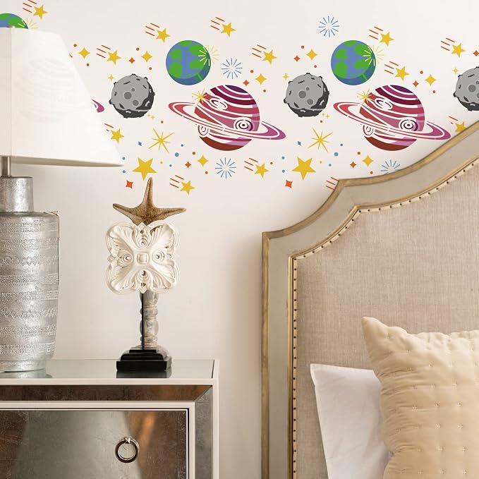 INFUNLY 2pcs Space Planets Wall Stencils - Image 7