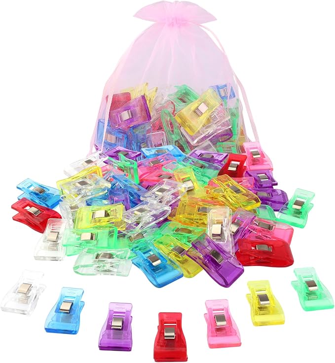 CampTek Large Sewing Clips, Embroidery, Paper Work, Binding Supplies by CampTek