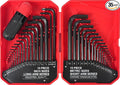 35-Piece Allen Wrench Sets Metric and Standard Hex Key Set, Allen Key Set, MM(0.7mm-10mm) SAE(0.028"-3/8), Chrome Vanadium Steel