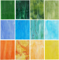 Lanyani Variety Stained Glass Sheets Pack, 4 x 6 inch Large Cathedral Glass by LanyaniArtGlassMosaics